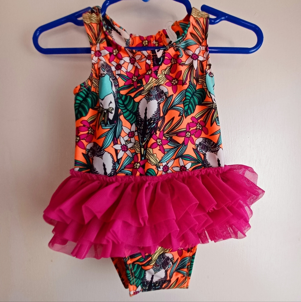 Baby Girl Swimsuit - One Piece with tutu - 9 months
